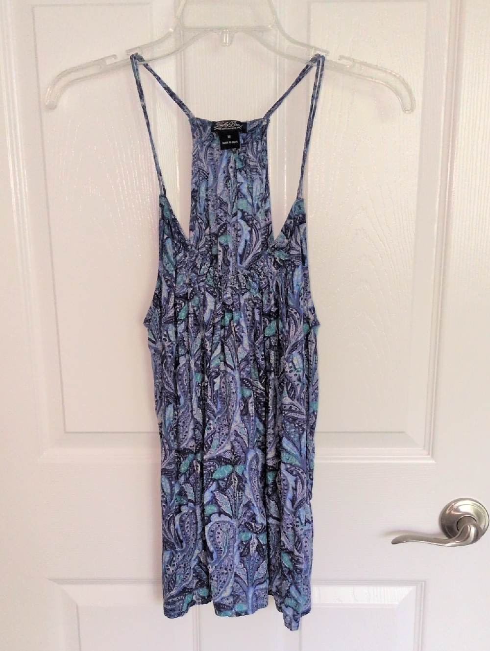 Lucky Brand Blue Paisley Strappy Tank - M